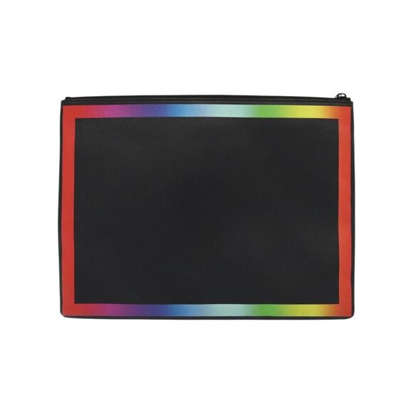 Pre Loved Louis Vuitton Rainbow Pochette Clutch Unisex Black Clutch Bags - Picture 3 of 8